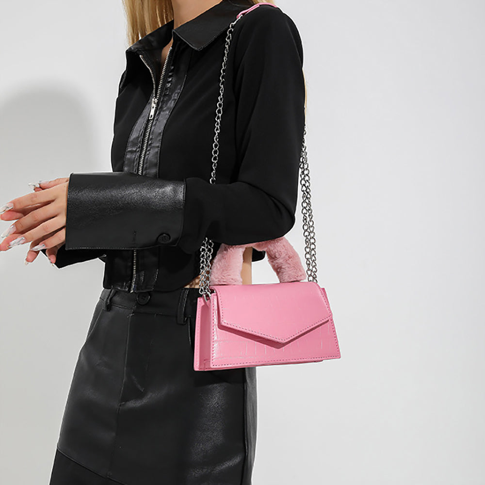 Women Textured Structured Satchel Bag