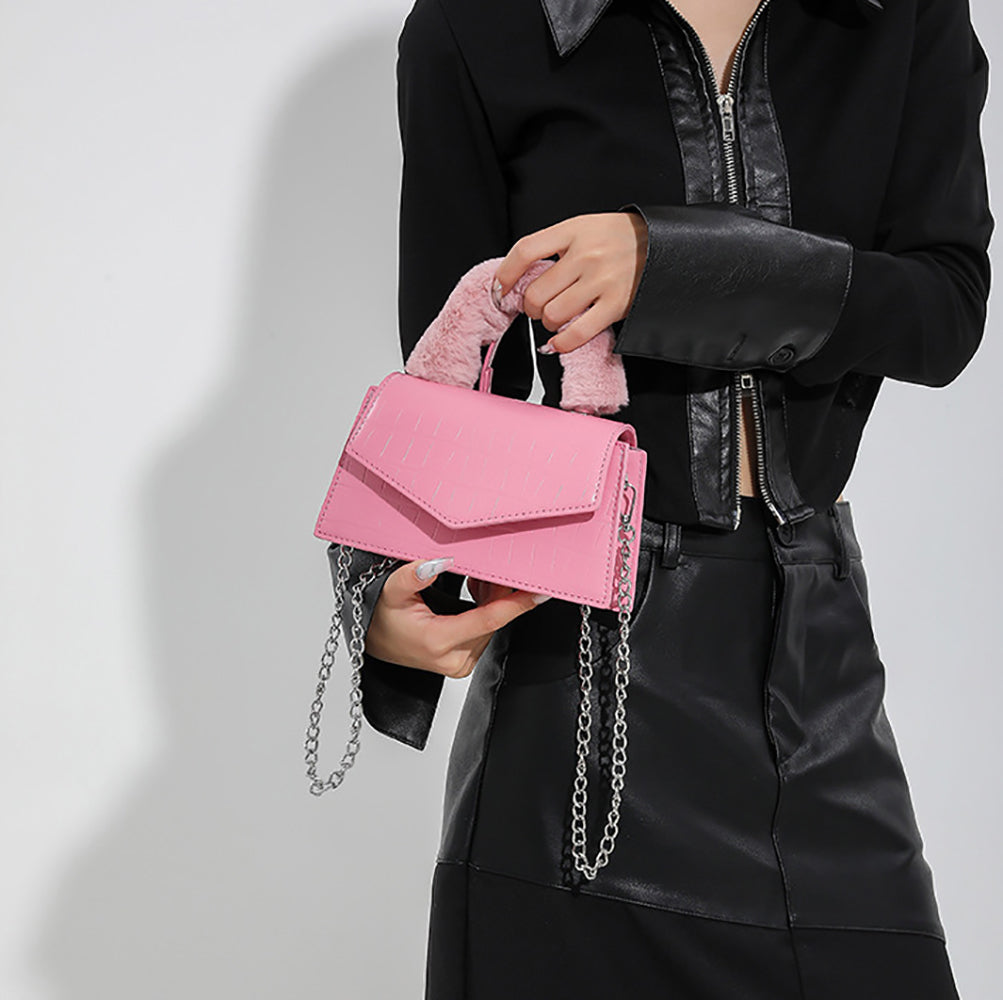 Women Textured Structured Satchel Bag