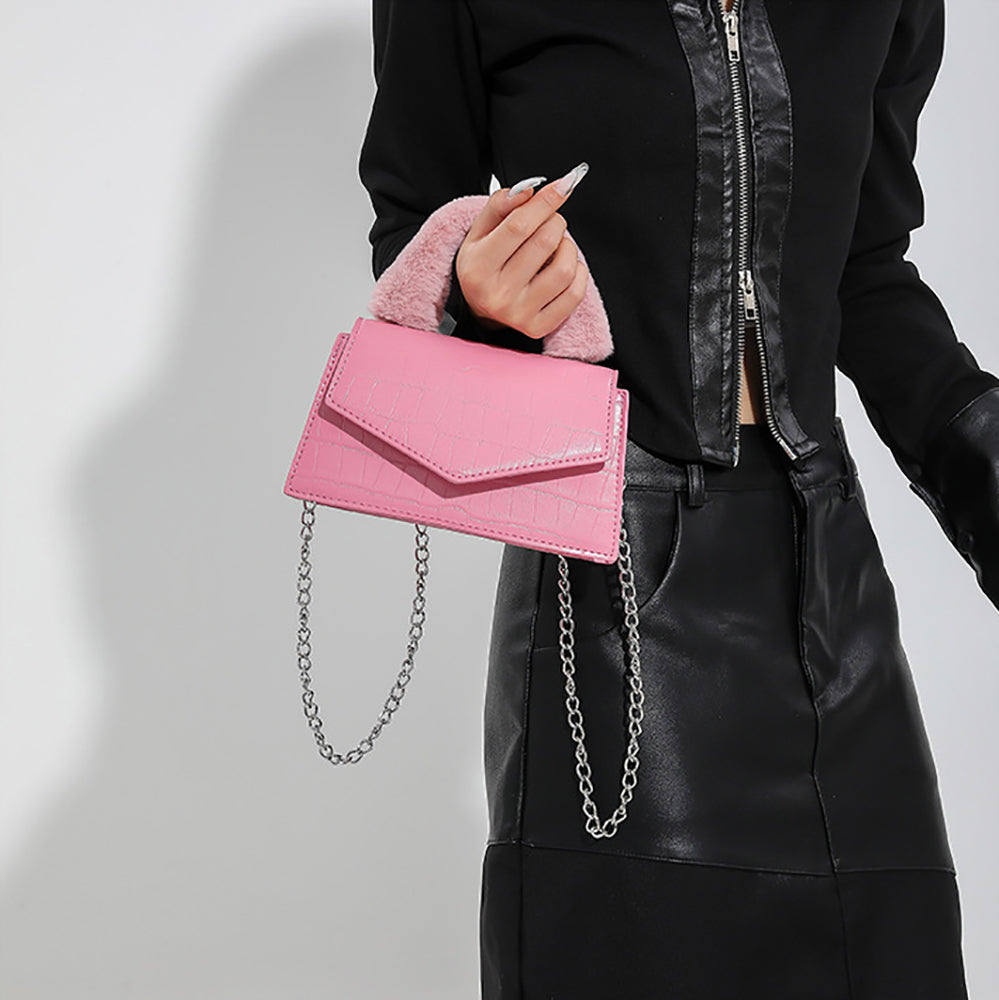 Women Textured Structured Satchel Bag