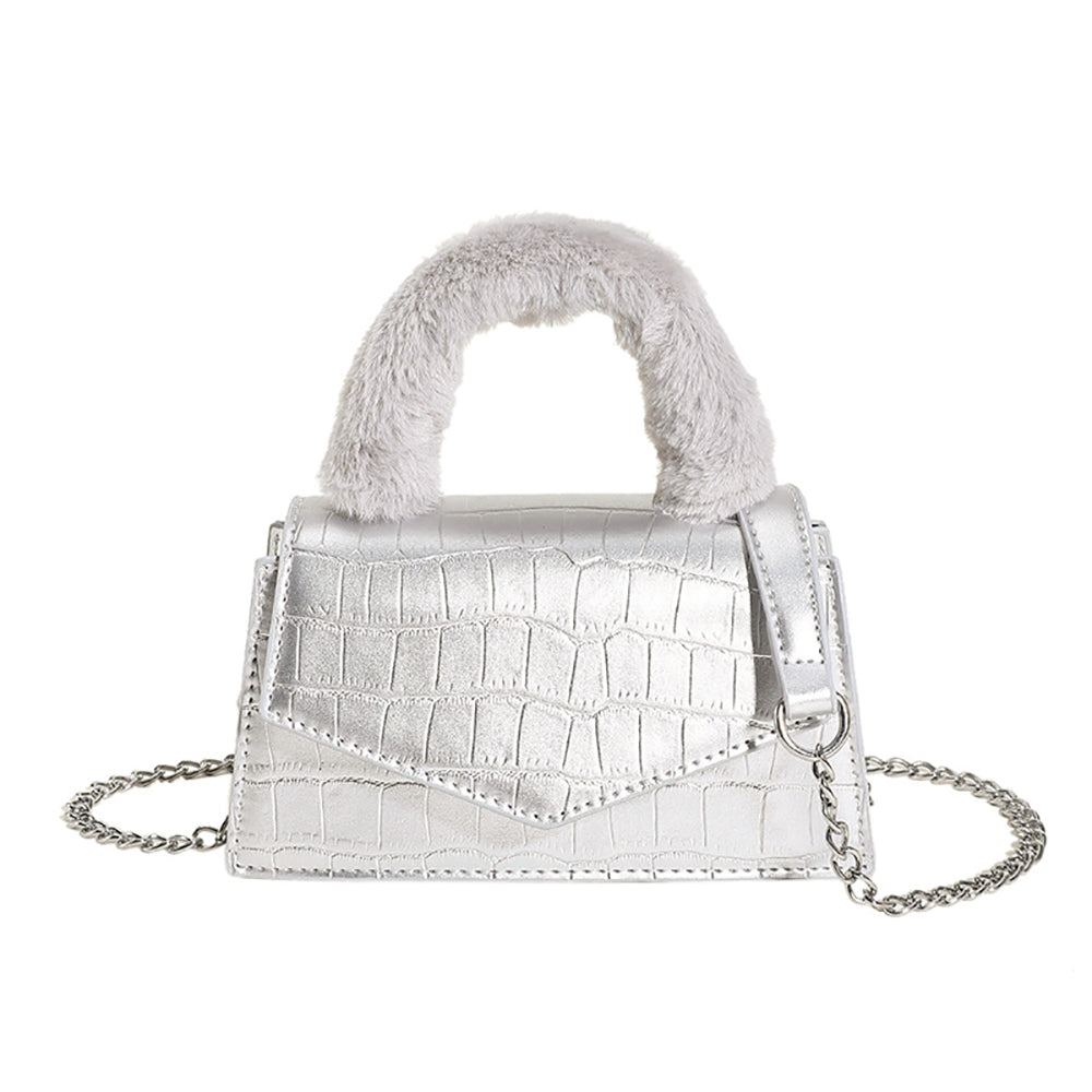 Women Textured Structured Handheld Bag
