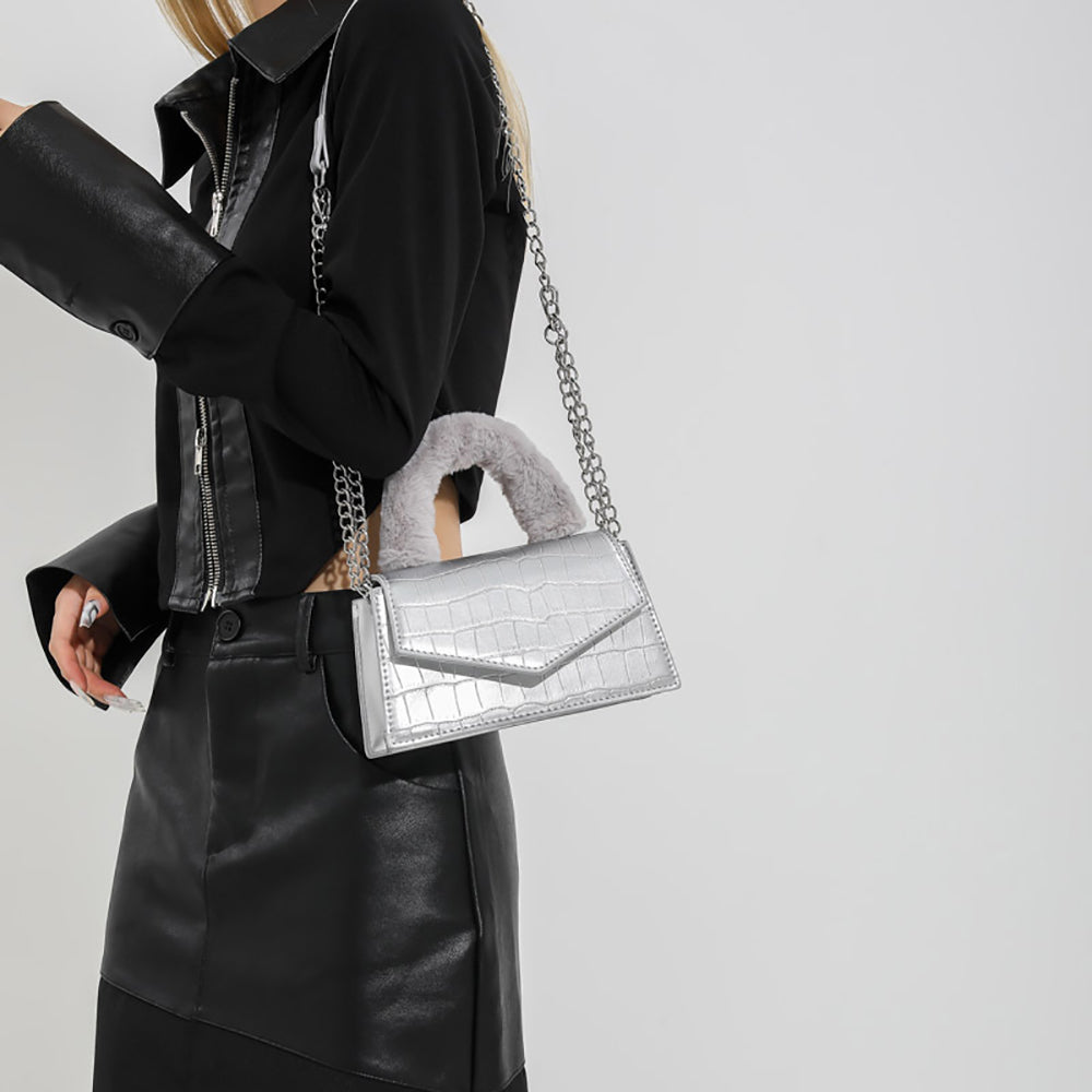 Women Textured Structured Handheld Bag