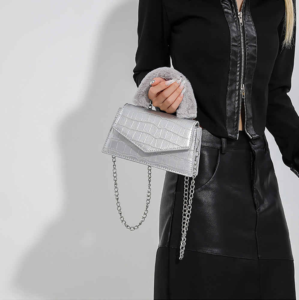 Women Textured Structured Handheld Bag