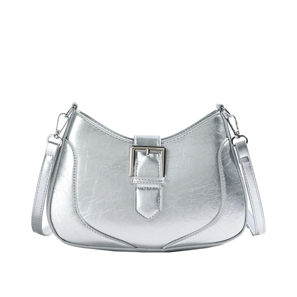 Women Textured Half Moon Sling Bag