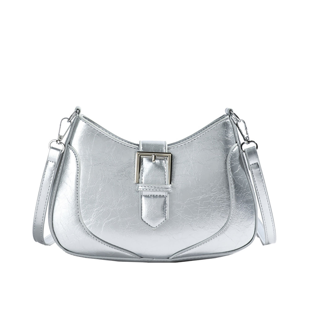 Women Textured Half Moon Sling Bag