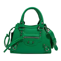 Women Solid Structured Handheld Bag