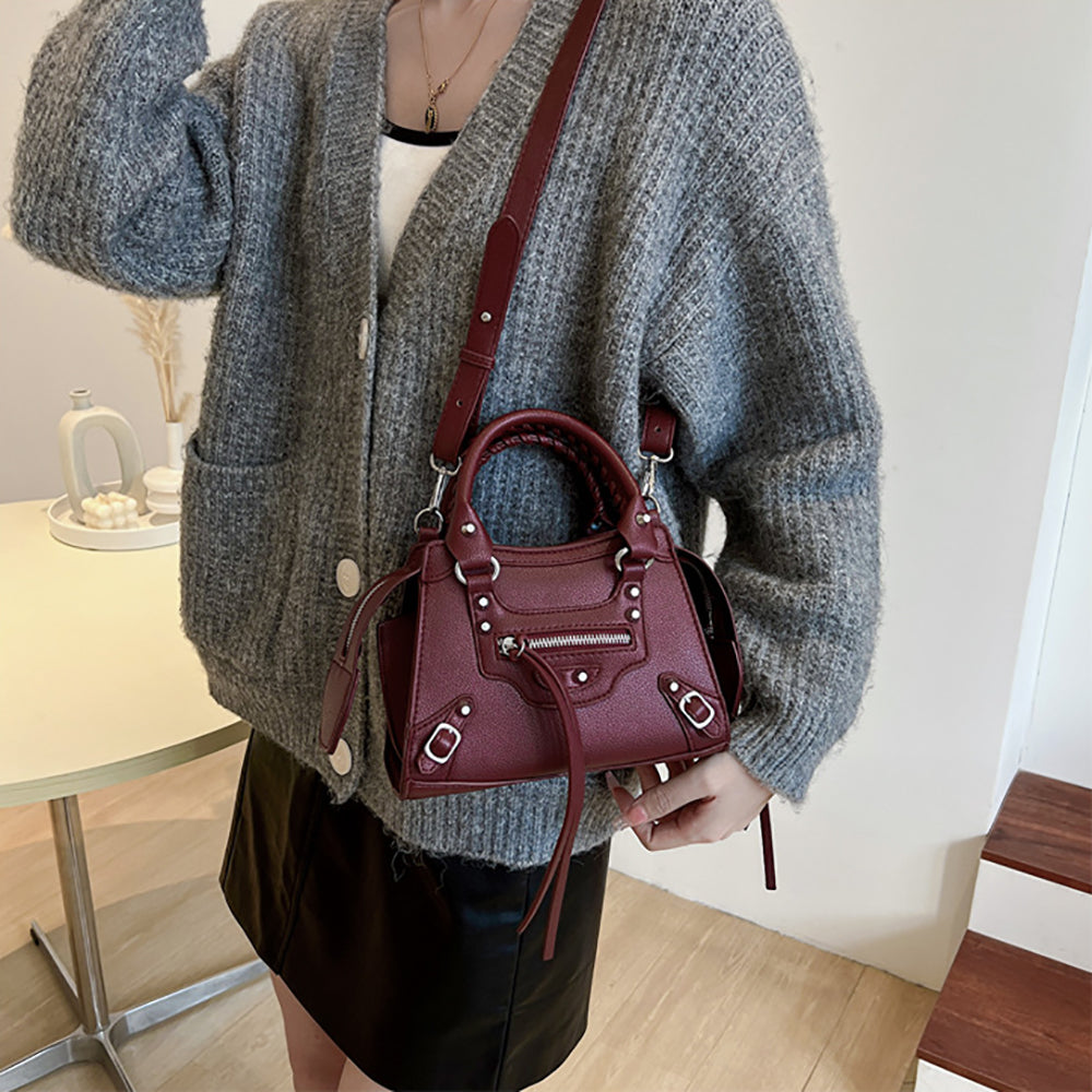 Women Textured Structured Satchel Bag