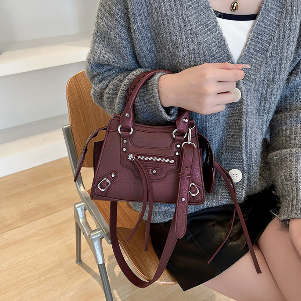 Women Textured Structured Satchel Bag