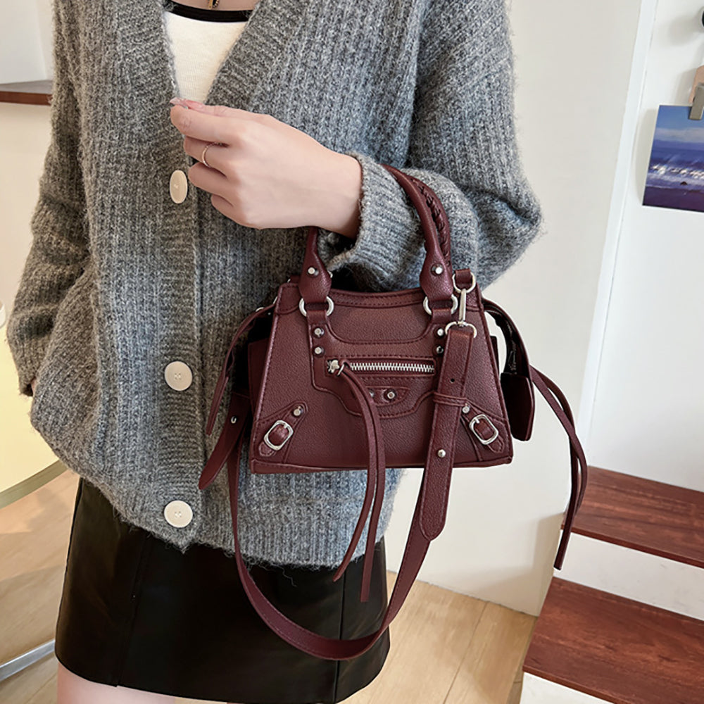 Women Textured Structured Satchel Bag
