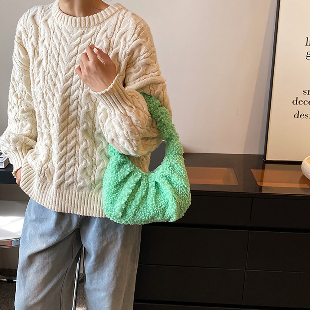PU Half Moon Hobo Bag