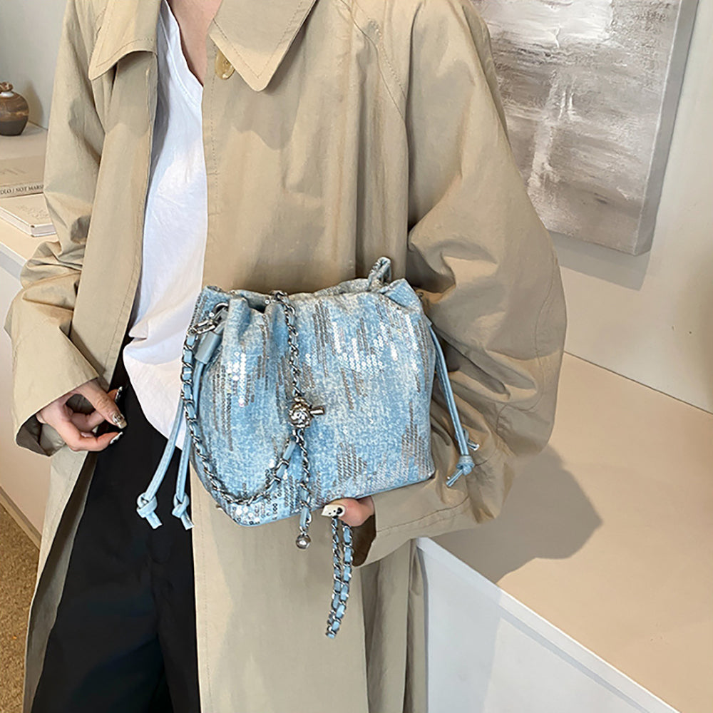 Women Embellished Bucket Sling Bag