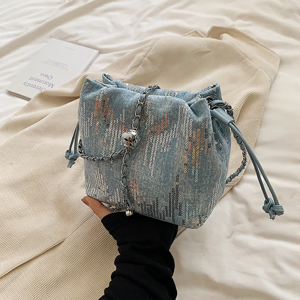 Women Embellished Bucket Sling Bag