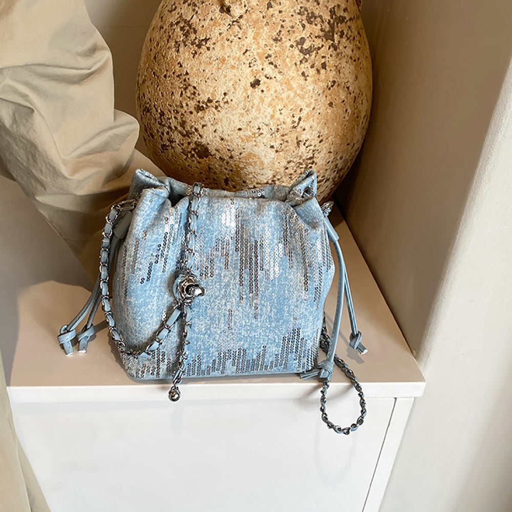 Women Embellished Bucket Sling Bag