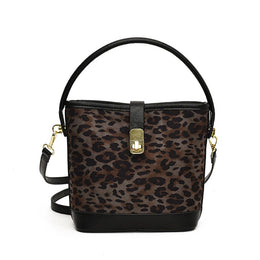Black Printed Two Handles Shoulder Bag