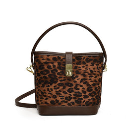 Coffee Printed Two Handles Shoulder Bag