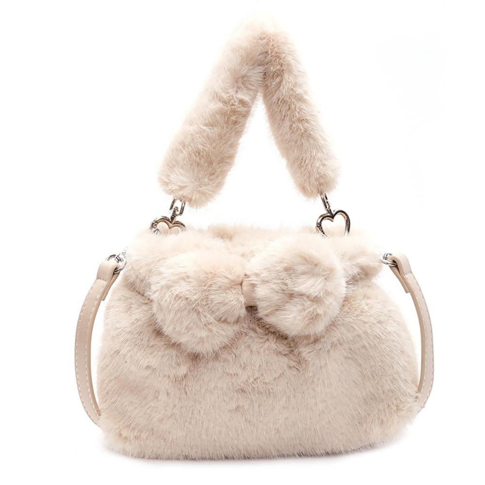 Khaki Solid Two Handles Shoulder Bag