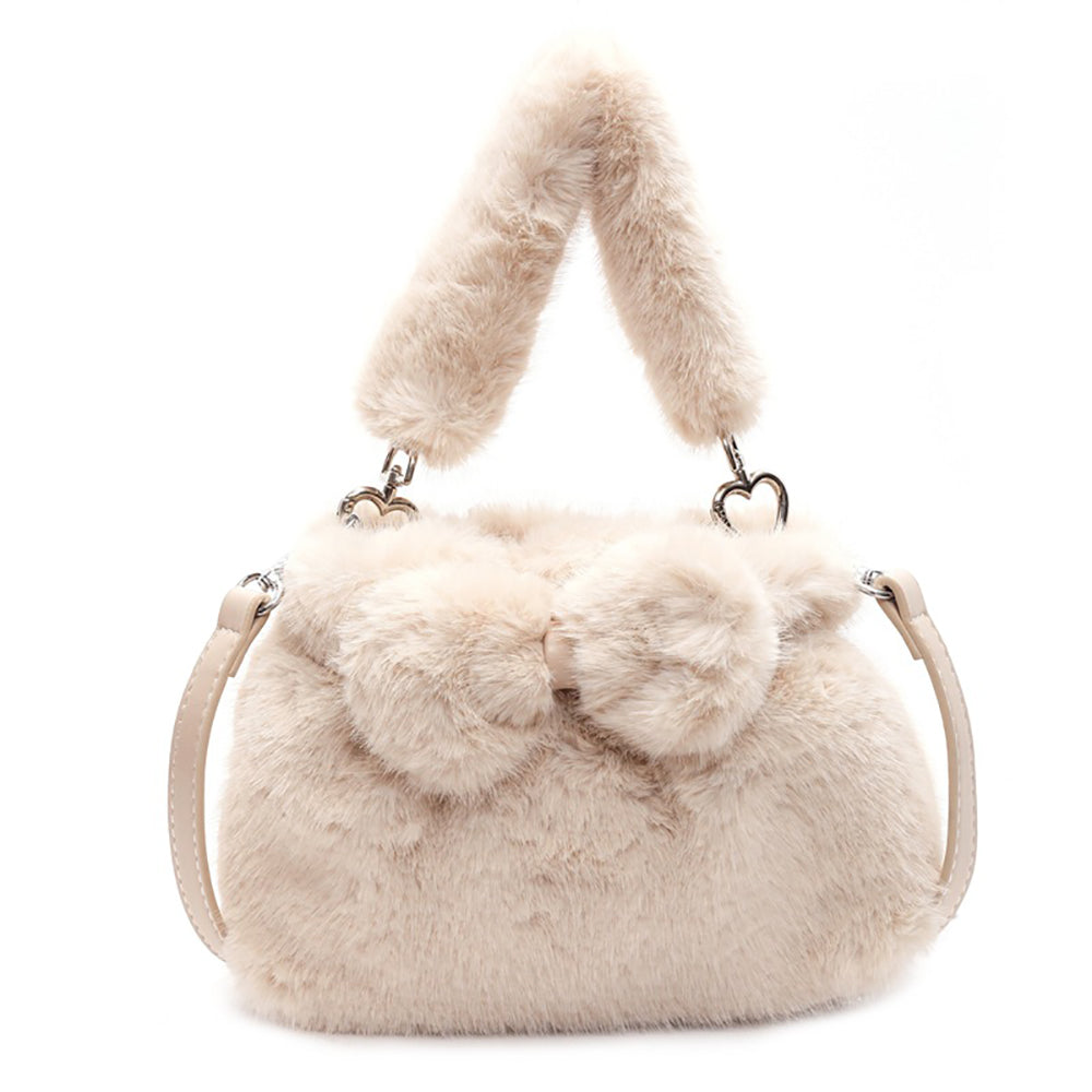 Khaki Solid Two Handles Shoulder Bag