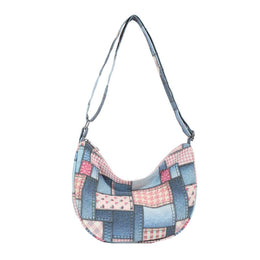 Women Colourblocked Half Moon Shoulder Bag