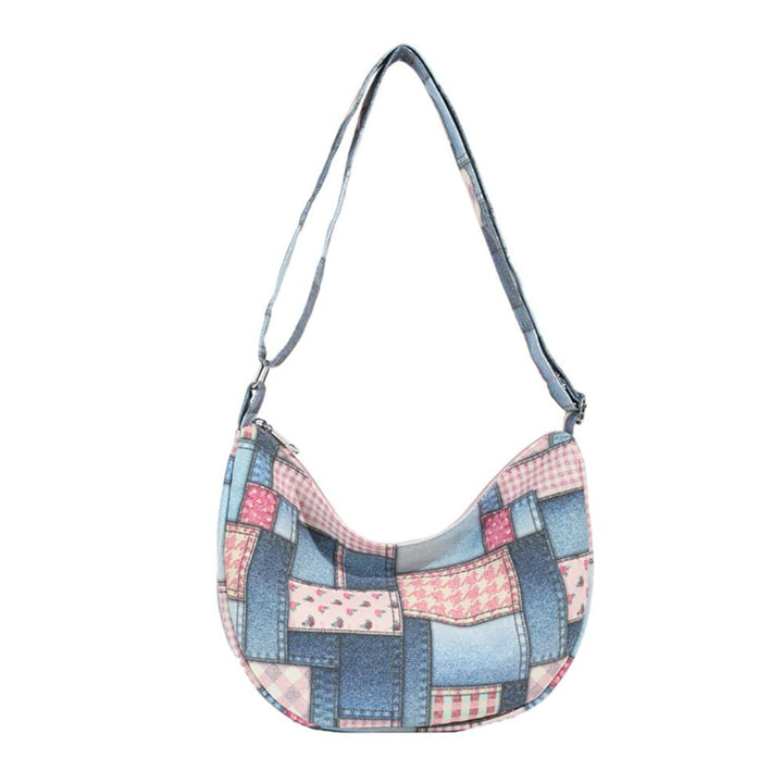 Women Colourblocked Half Moon Shoulder Bag