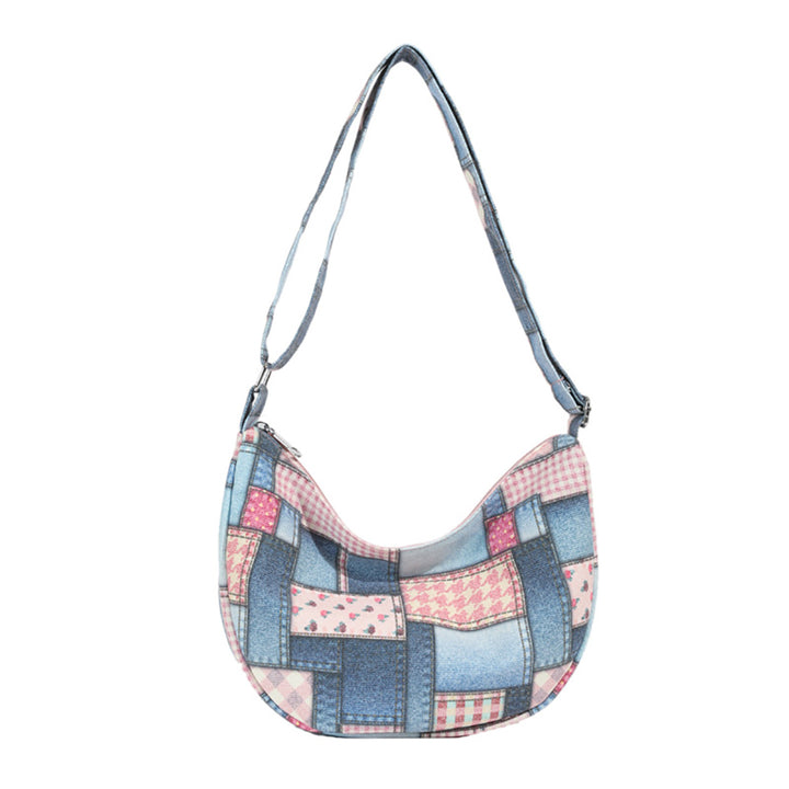 Women Colourblocked Half Moon Shoulder Bag