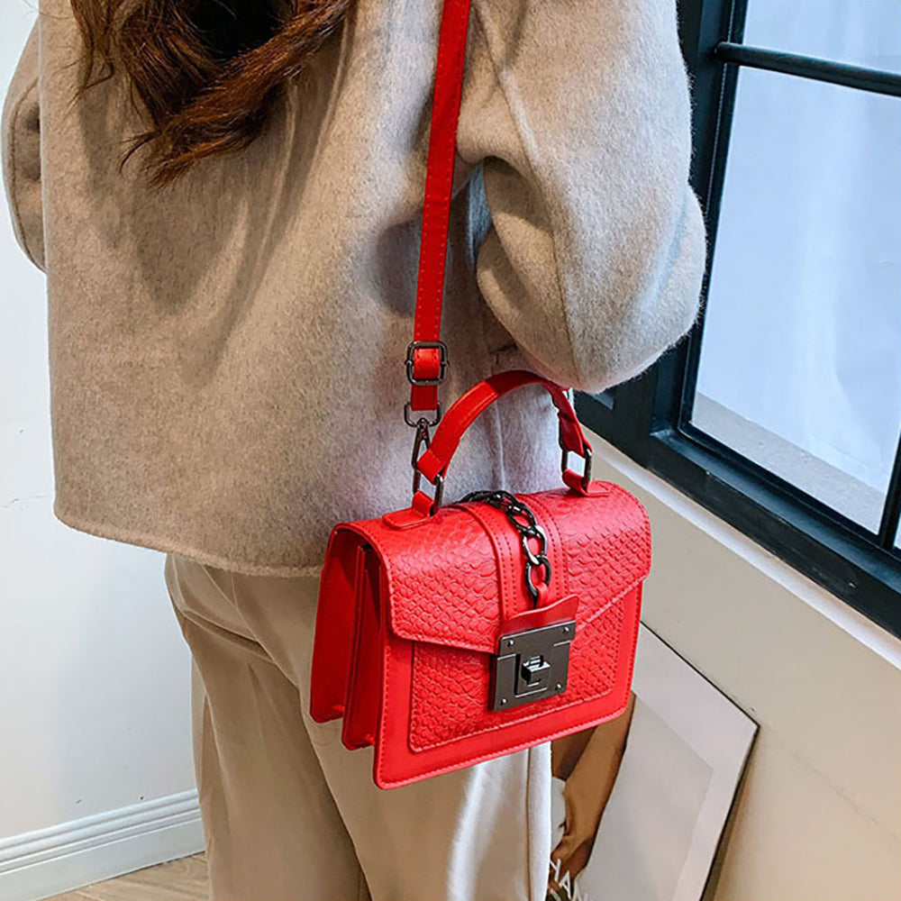 Women Textured Swagger Satchel Bag