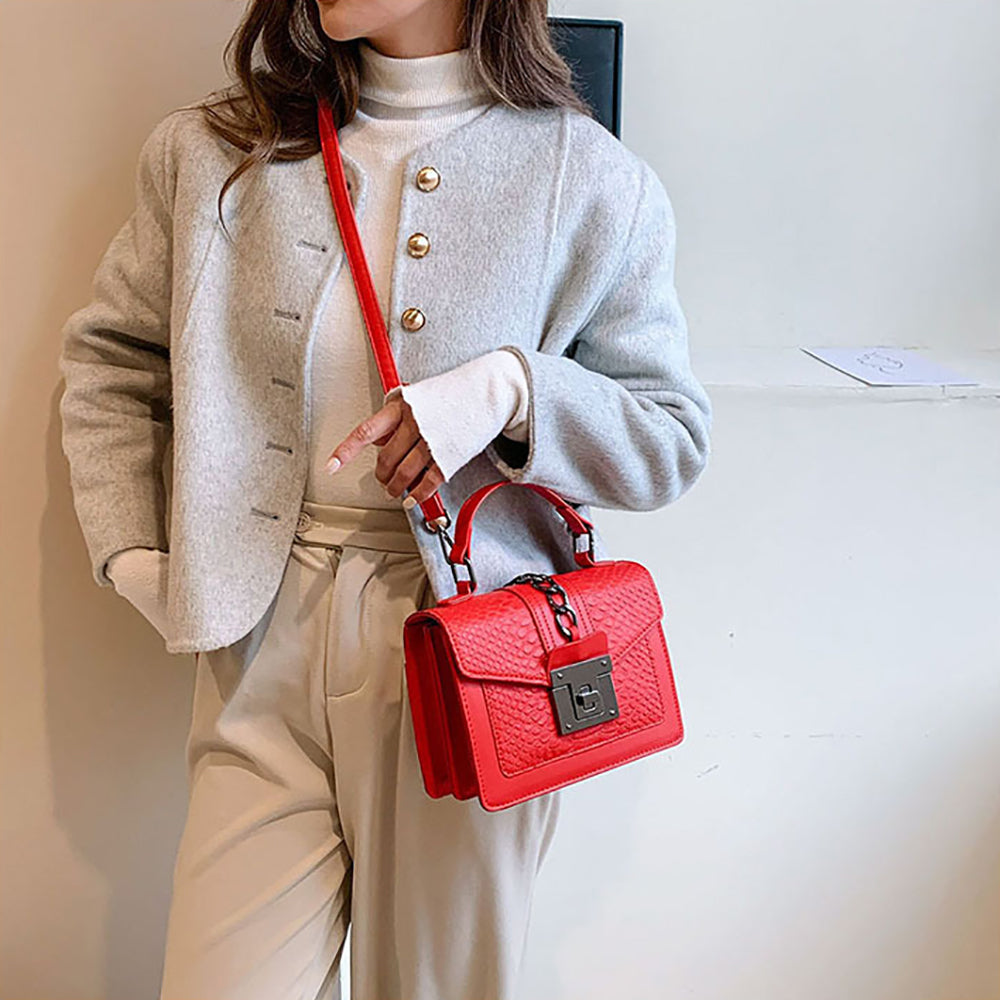 Women Textured Swagger Satchel Bag