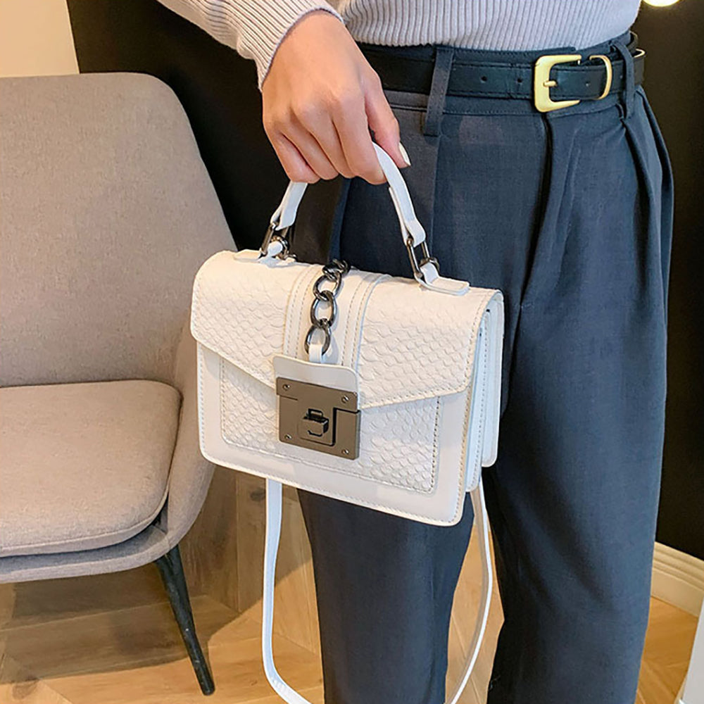 Women Textured Structured Handheld Bag