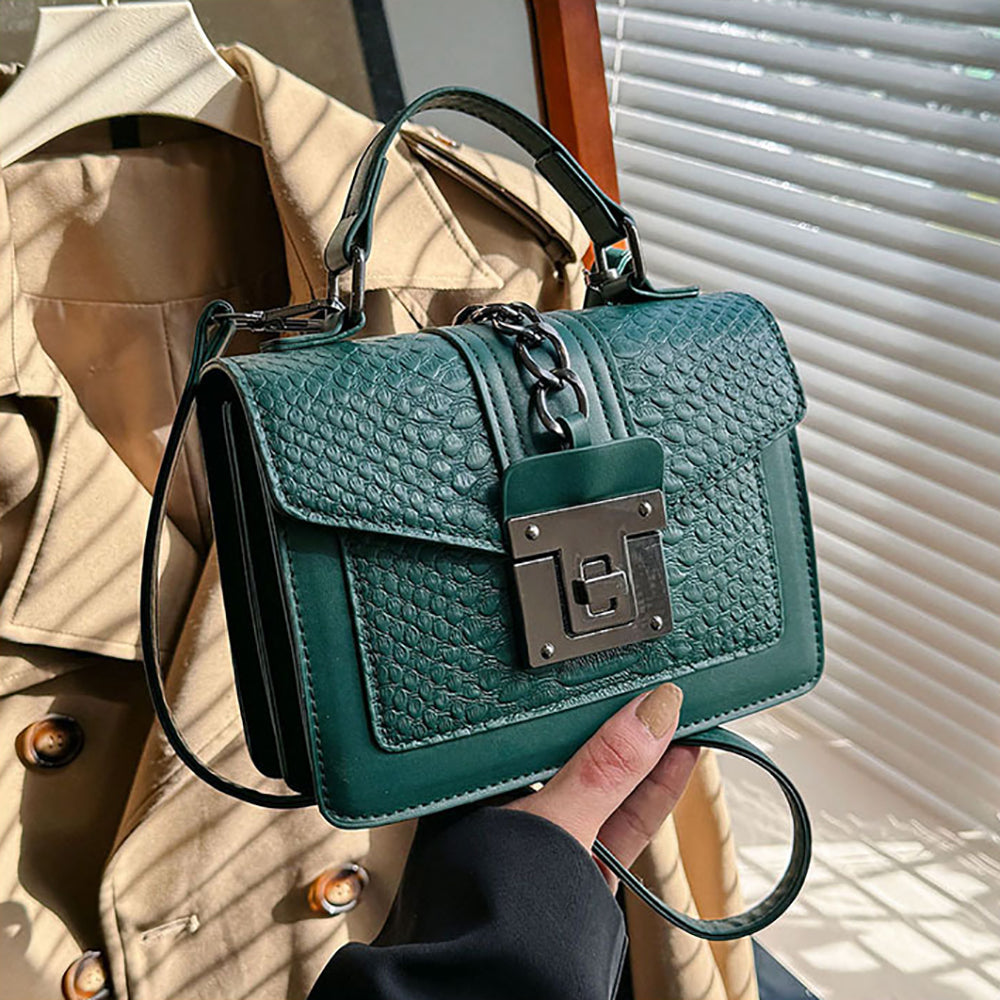 Women Textured Structured Satchel Bag