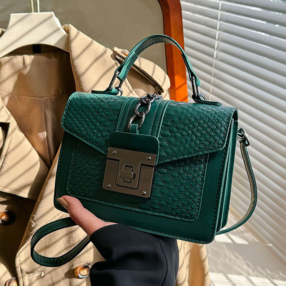 Women Textured Structured Satchel Bag