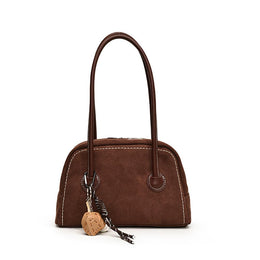 Suede Swagger Shoulder Bag
