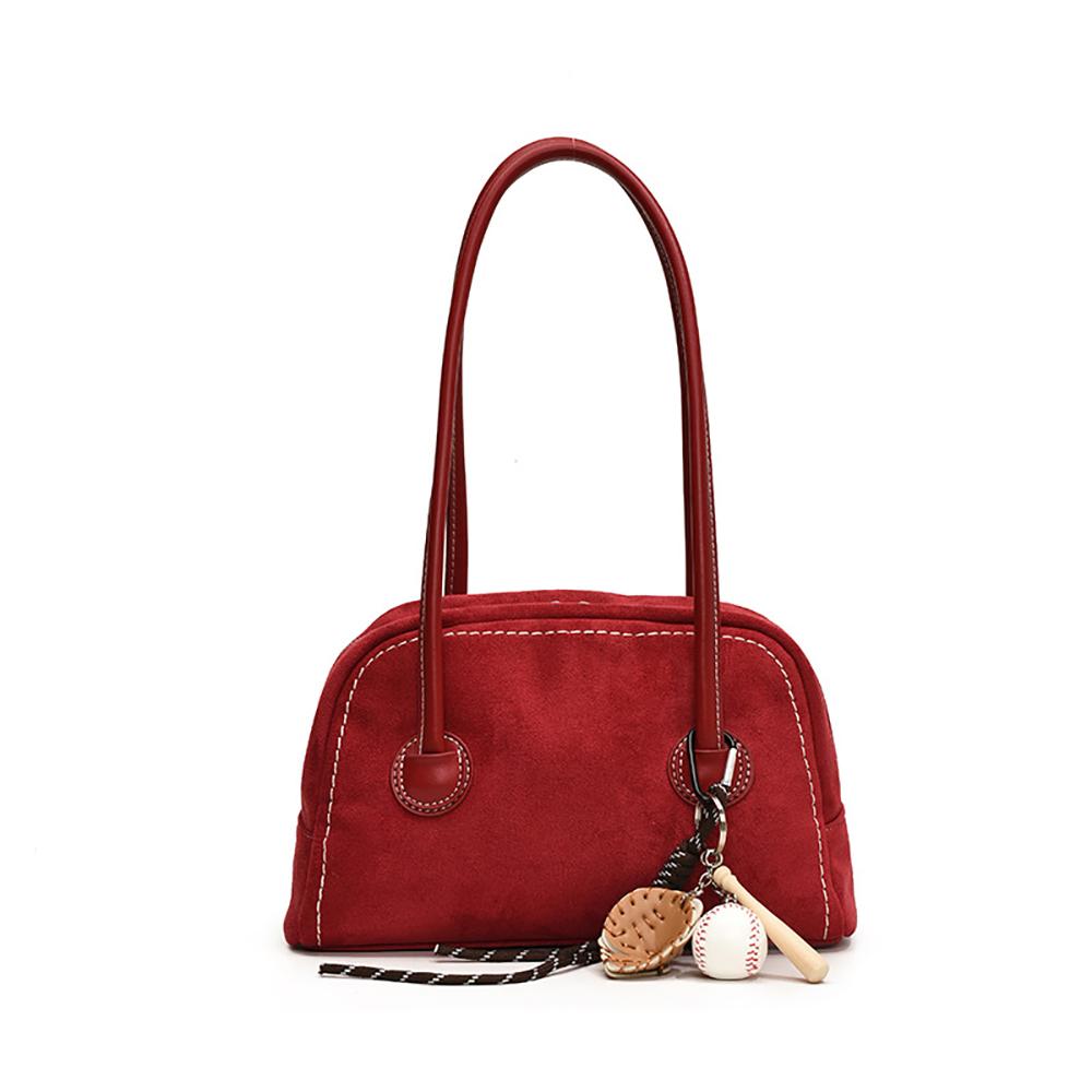 Suede Swagger Shoulder Bag