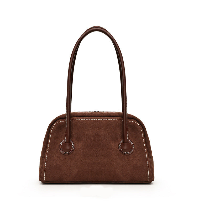 Suede Swagger Shoulder Bag
