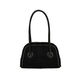 Suede Swagger Shoulder Bag