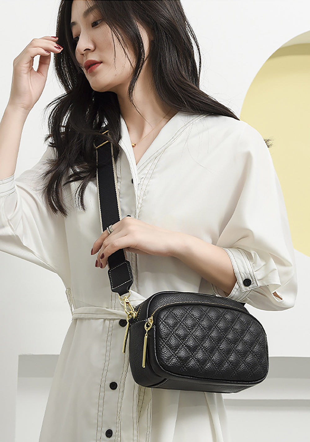 Women Textured Bowling Sling Bag
