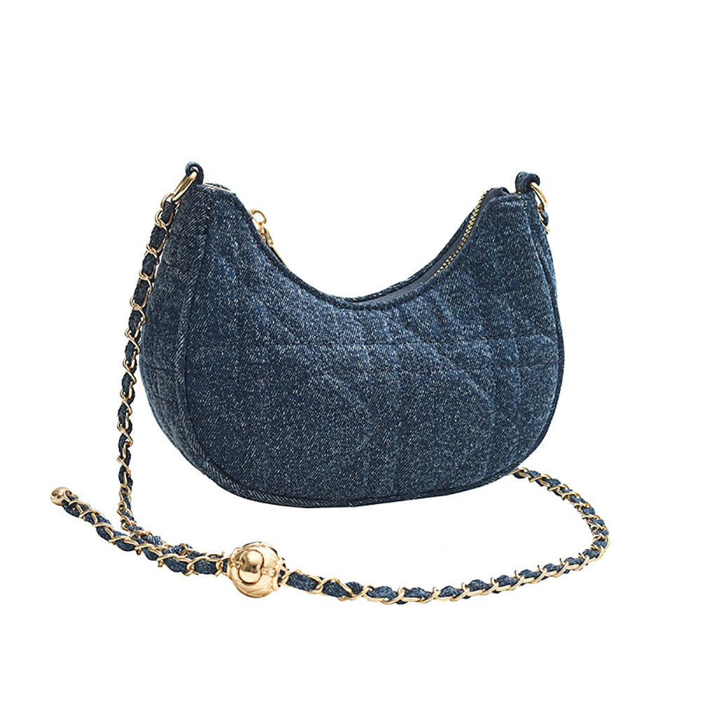 Women Textured Half Moon Sling Bag
