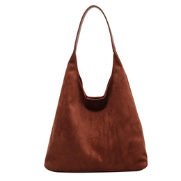 Brown Solid One Handle Shoulder Bag