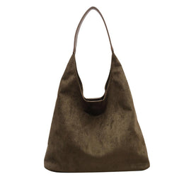 Green Solid One Handle Shoulder Bag