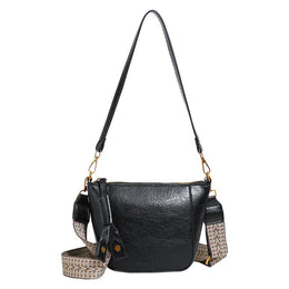 Black Solid One Handle Sling Bag