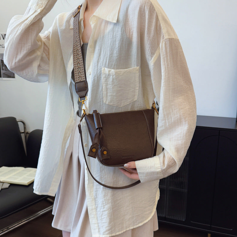 Coffee Solid One Handle Sling Bag