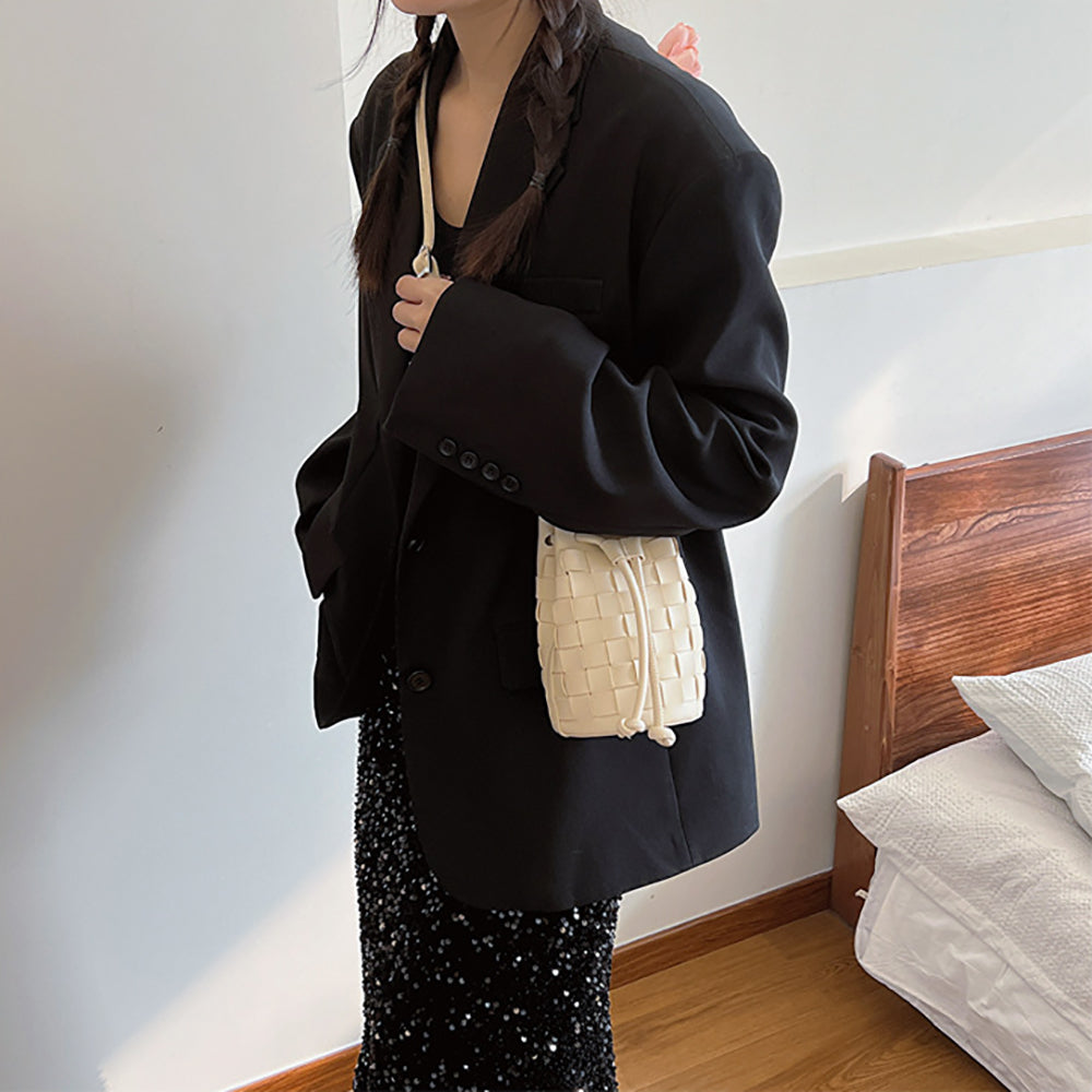 Women Textured Bucket Sling Bag