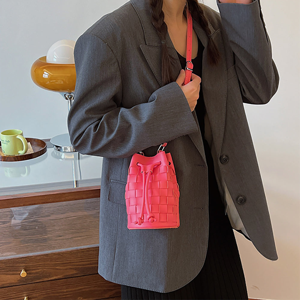 Women Self Design Bucket Sling Bag