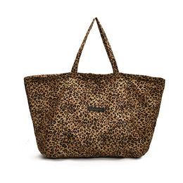 Brown Printed Two Handles Shoulder Bag