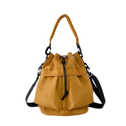 Women Solid Bucket Satchel Bag