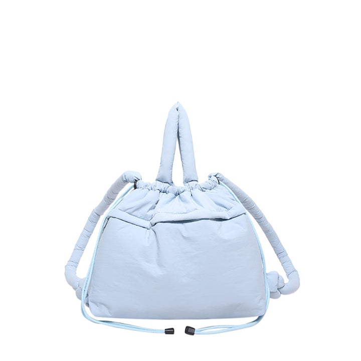 Blue Solid Two Handles Hobo Bag