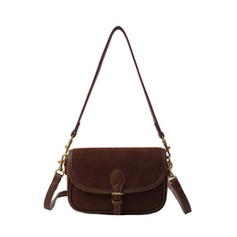 Brown Solid Two Handles Shoulder Bag