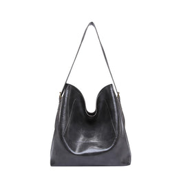 Grey Solid One Handle Shoulder Bag