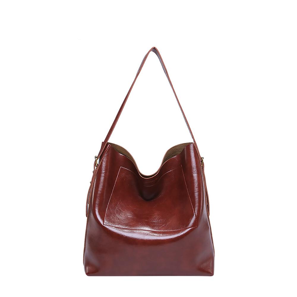 Red Solid One Handle Shoulder Bag