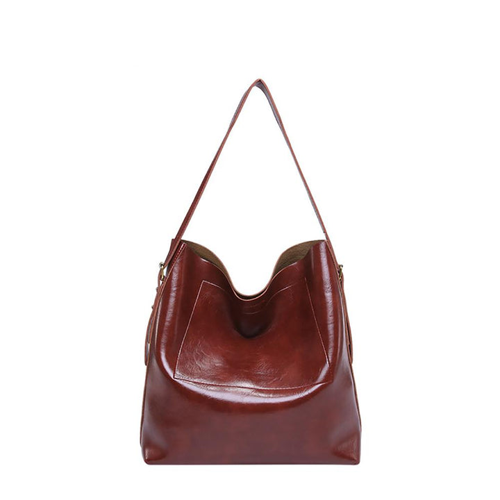 Red Solid One Handle Shoulder Bag