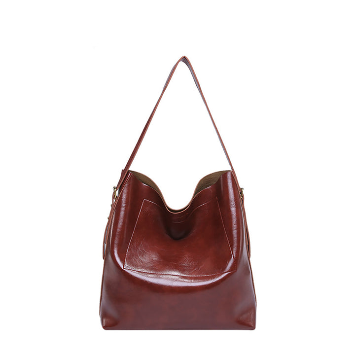 Red Solid One Handle Shoulder Bag