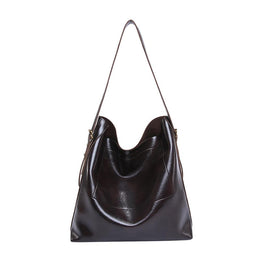 Coffee Solid One Handle Shoulder Bag