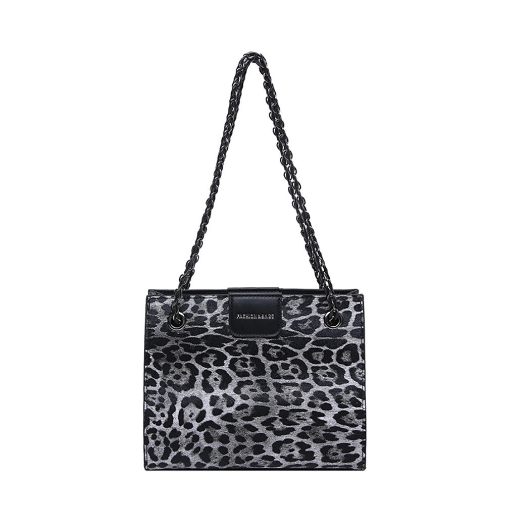 Black Printed One Handle Shoulder Bag